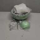 COSYLUX Modern Small Table Lamp for Bedroom, Cute Dome Shade Reflecting Light Reading Lamp for Living Room, Kid's Room, Study, Office, Beside Bedside Nightstand Desk Lamp(Pastel Green)