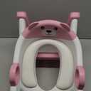 Potty Training Seat, Upgrade Toddler Toilet Seat for Kids Boys Girls, 2 in 1 Potty Training Toilet, Splash Guard Anti-Slip Pad Step Stool (Pink)