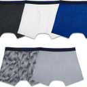 Fruit of the Loom Boys' and Toddler Boxer Briefs, Tag Free & Breathable Underwear, Assorted Color Multipacks (Medium, 5 Pack - Breathable Cotton Mesh)