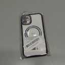 for iPhone 11 Case,Glitter Bling Clear Magnetic Compatible with MagSafe Wireless Charging (Black)