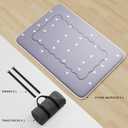 Kiseely Japanese Futon Mattress, Foldable Tatami Mat Portable Dormitory Sleeping Pad with Bag & Strap, Floor Thicken Sleeping Roll up Camping Mattress (Grey WS1, 60"X80")