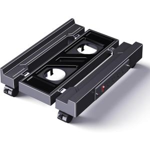 Adjustable Computer Tower Stand with Charging Station, PC Stand for Floor, Mobile CPU Holder with 4 Caster Wheels Fits Most PC Tower, Under Desk CPU Holder for Office,Gamers and Students