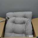 Pillow Perfect Oxford Charcoal Reversible Chair Pad (Set of 2), Grey