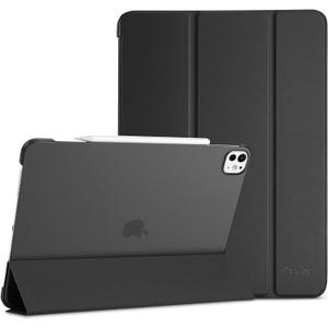 ProCase for iPad Pro 13 Inch Case M5 2025/ M4 2024, Smart Cover iPad Pro M5 M4 Case 13 Inch, Slim Stand Translucent Hard Shell Back, Supports Touch ID, Auto Wake/Sleep -Black