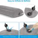 USHMA Inflatable Bolster Pillow, Half Moon Pillow for Legs, Knees, Lower Back & Head | Semi Roll Pillow for Bed, Sleeping | Knee Pillow for Side, Back Sleepers - Ankle & Knee Support - Leg Elevation
