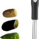 Jalapeno Chili Pepper Corer Stainless Steel Zucchini Cucumber Corers Special Kitchen Gadgets With Serrated Edge Easy Remove The Seeds Of Your Veggies & Fruits
