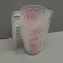 8 Pcs 4 Cup Capacity Plastic Measuring Cup, 32 Oz/1000 ml Clear Graduated Measuring Cups Plastic Mug with Spout and Handles Ounce and Ml Cup Marking for Recipe Ingredient, Flour, Water, Liquid