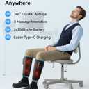 FIT KING Cordless Calf Massager with Heat & Compression Rechargeable Leg Massager for Circulation, Edema, RLS & Pain Relief, 3 Heat Levels, 3 Modes & Intensities, Portable, Mom, Dad, Athlete Gift