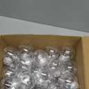 Soaoo 100 Pcs Christmas Ornament Balls 1.96'' Clear Plastic Fillable Ball DIY Xmas Tree Hanging Bulbs Set Decorations for Christmas Holiday Wedding Party Craft