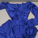 Vakkest Womens Sexy Long Sleeve Off Shoulder V Neck Wrap Side Split Bodycon Cocktail Party Maxi Dress, XL