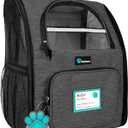 PetAmi Dog Backpack Carrier for Small Large Cat, Pet, Puppy, Ventilated Pet Hiking Backpack Travel Bag, Airline Approved Cat Backpack Carrier, Camping Biking Dog Bag Up to 18lbs Pet, Charcoal