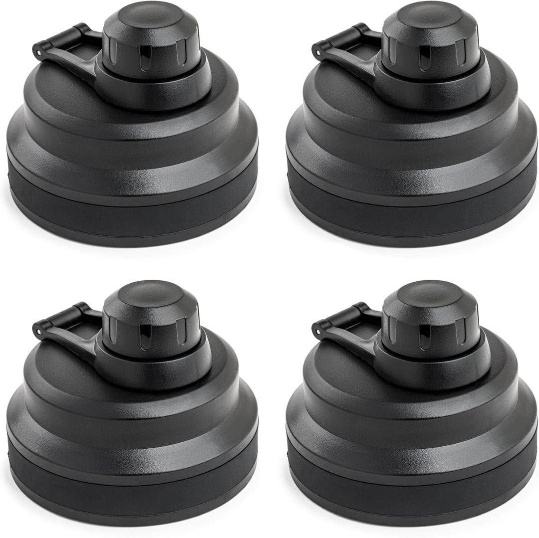 Manna Locking Pour Spout Lid for Titan Sports Bottle - Black - 4 Lids