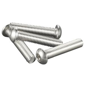 M6*25 Button Head Socket Cap Bolts Screws, 304 Stainless Steel 18-8, Allen Hex Drive, Fully Machine Thread, Bright Finish, Pack of 50 (silvery)