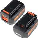 LBX2040 40V Lithium Battery: Replacement for Black and Decker 40 Volt MAX LBXR2036 LBXR36 LBX1540 LBX2540 Compatible with 36V Charger 2 Pack