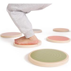 ZICOTO Fun Stepping Stones for Kids - Perfect Toddler Indoor/Outdoor Activity to Improve Balance and Coordination Skills - Safe Non-Slip Obstacle Course and Sensory Toy Set of 6 for Ages 1-3, 3-4