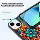 Mandala Flower Designed Phone Case for iPhone 13 Mini Protective Cover Soft TPU Slim Shockproof Limited Boho Phone Case for Teen Girls and Boys, Women and Men