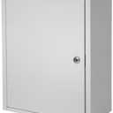 Omnimed 291611-LG Wall Storage Cabinet with 8" Flat Key Lock, Medium/Deep, Light Grey