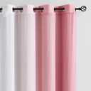 Pink Blackout Curtains with Ombre Sheers Overlay 95 Inch Length for Living Room Decor, Mix and Match Double Layer Thermal Insulated Curtain Panels Set of 4 for Girls Bedroom, Grommet Top, 52"W