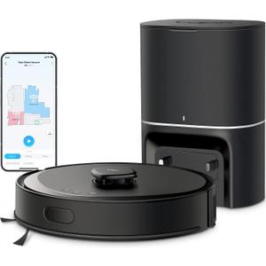 Tapo LiDAR Smart Navigation Robot Vacuum and Mop with Self-Emptying Dock, 5300Pa Max, 97%+ Dust Pickup Rate, Customizable Cleaning, Self-Charging, Compatible with Alexa & Google Home, RV30 Max Plus