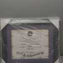 GMFrames 11x14 Diploma Degree Frame with Purple Mat or Display 15x18 Certificates without Mat,Solid Wood,Black Finish with Intricate Black Rope Detail,UV Protection Acrylic