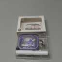 Inesore for AirPods Pro 3 Case 2025 with Lock, for Women Girly Floral Clear Case Compatible with Apple Airpods Pro 3rd Generation Cover, with Phone Stand,Keychain & Cleaner Kit -Purple Flower