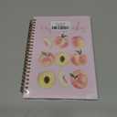 Cute Peach Notebook, Preppy Pink Peach Journal, Summer Fruit Lover Gifts Spiral Notebook Journal for Note Taking, Pink Office Supplies, 5.5x8.3 Inch
