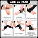 TrelaCo 4 Pack Ankle Brace for Women & Men Ankle Compression Sleeve Support for Plantar Fasciitis Relief, Extended Lacing Straps for Compression Fixation (No Slippage) Pain Relief for Sprain