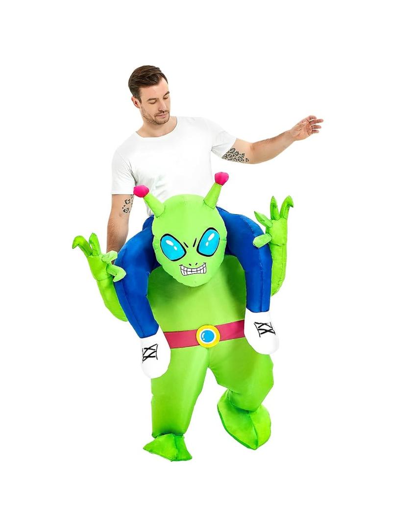 Alien Costume Family Inflatable Alien Costume Ride On Halloween Costumes Set for Kids Parents Adult