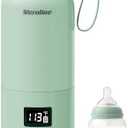 Veroline Portable Bottle Warmer for Travel, 10 Oz Baby Botle Warmer with Adjustable Temperature & Keep Warm for Formula, Breastmilk, Cordless Milk Warmer, Rechargeable Outdoor Water Warmer