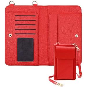 Passport Holder for Travel，Passport Holder & Neck Wallet with RFID Blocking,Hidden Neck Pouch for Travel- Holds Passports, Cards, Tickets, ID, Cash（Wine Red）
