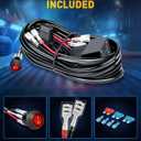 NAOEVO 7 Inch LED Light Bar, 240W 24,000LM Offroad Fog/Driving Lights LED Pods with 2 Leads Wiring Harness Kit, Spot Flood Combo Beam, Work for Truck Boat UTV ATV, 2-Pack (White)