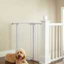 Cumbor 36" Extra Tall Baby Gate for Dogs and Kids with Wide 2-Way Door, 29.7"- 46" Width, and Auto Close Personal Safety for Babies and Pets, Fits Doorways, Stairs, and Entryways, White