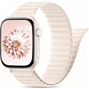 AMKSY Magnetic Sport Bands for Apple Watch Bands for Men Women 44mm 49mm 46mm 42mm 45mm 40mm 41mm 38m, Soft Silicone Strap Wristbands for Apple iWatch Ultra 3 2 1 Series 11 10 9 8 7 6 5 4 SE