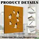 KU-DaYi Vintage Japanese Crane Wall Art Decor, Rustic Nature Japandi Flying Crane Bird Canvas Prints Pictures Framed, Japanese Bird Wall Art Prints for Home Bedroom Living Room Decor, 11x14 Inches