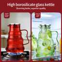 High Borosilicate Glass pitcherChristmas tree design, dopamine-hued color scheme. Beyond serving as a vessel for all beverages, it makes an ideal gift or festive decor piece.
