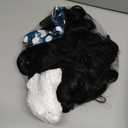 Xccoco Black HeadBand Wigs for Women Long Wavy Headband Wigs 24inch Put On and Go Glueless Half Wig Loose Wave Synthetic Long Wigs for Women 200% Density