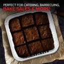 Stock Your Home 8 Square Foil Pans with Lids (50 Pack) - Foil Cake Pans with Covers - Aluminum Baking Pans - Disposable Cake Pans - 8 Inch Square Pans - Disposable & Recyclable Pans with Lids