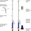 Jet Nozzle 2-in-1 High Pressure Power Washer, Watering Sprayer Cleaning Tool, Hydro Jet Nozzle Power Washer, Tool Pressure Washer Extension Wand with 3 Hose Nozzles for Garden Hose and Car Washing