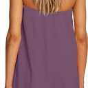 Yanekop Womens Summer Strapless Romper One Piece Short Jumpsuits Casual Sleeveless Beach Rompers with Pockets (XL)