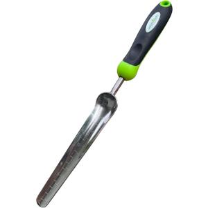 Garden Guru Seed Planting Shovel Trowel Transplanter Widger  Stainless Steel  Rust Resistant - Ergonomic Handle  Perfect Hand Dibber Seedling Bulb Planter Tool for Gardening Planting Transplanting