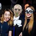 Vampire Mask Scary Zombie Monster Sharp Teeth Mask Halloween Devil Full Head Latex Costume Props for Party (Grey)