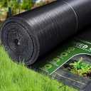 TICONN Weed Barrier Landscape Fabric, Weed Barrier Fabric Heavy Duty, Weed Barrier for Garden and Vegetable Cultivation, Landscaping Fabric, Geotextile Fabric for Driveway (1PK, 3Ft x 300Ft)