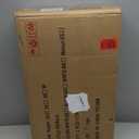 24 Inch Metal Bar stools Set of 2, Upholstered Bar Stools with Removable Back & Metal Legs, Industrial Barstools for Kitchen Island, Cafe 
(Brown Seat, White Legs)