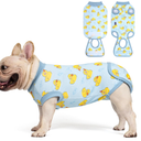 cyeollo Recovery Suit for Dogs Surgery Spay Neuter Onesie, Yellow Duck, XS | Spay & Neuter Body Suit, Prevents Licking Dog Surgical Suit, E-Collar Cone Alternative, Protects Wounds, Easy Potty Access, Small