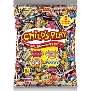 Tootsie Roll Child's Play Candy Favorites - Made in USA - 5 Pounds of Individually Wrapped Party Candy - Funtastic Variety Mix Bag - Peanut Free, Gluten Free (5 Pounds) (80 Ounce (Pack of 1))