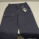 Flamingals Straight Wide Leg Jeans for Women Mid Waisted Casual Raw Hem Denim Capris Pants with Pockets (S)
