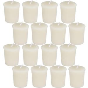 16PCS Pure Beeswax Votive Candles, Unscented, Naturally Lightly Honey Scented, 15 Hours Burn Time Each (White)