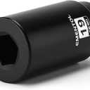EMENTOL 1/2" Drive 19mm Harmonic Balancer Socket, CR-MO, Heavy Duty Crank Bolt Removal Tool for Stubborn Bolts