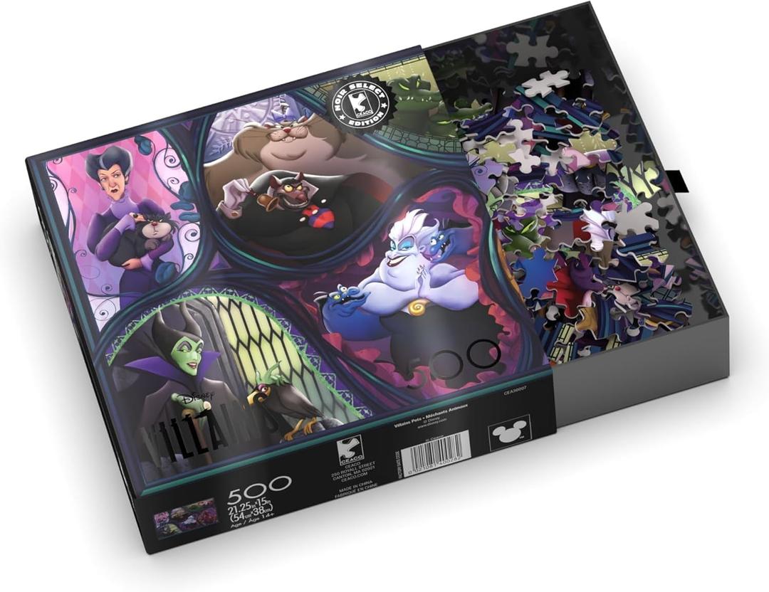 Buffalo Games - Disney - Disney: Villains Pets - 500 Piece Jigsaw Puzzle for Adults -Challenging Puzzle Perfect for Game Nights - Finished Size is 21.25 x 15.00