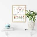 TwoDays DIY Mom's Garden Gift for Grandma - Mother's Day Birth Month Flower Crafts Kit from Daughter, Unique Floral Wall Decor Frame Present for Birthday Christmas (wooden)